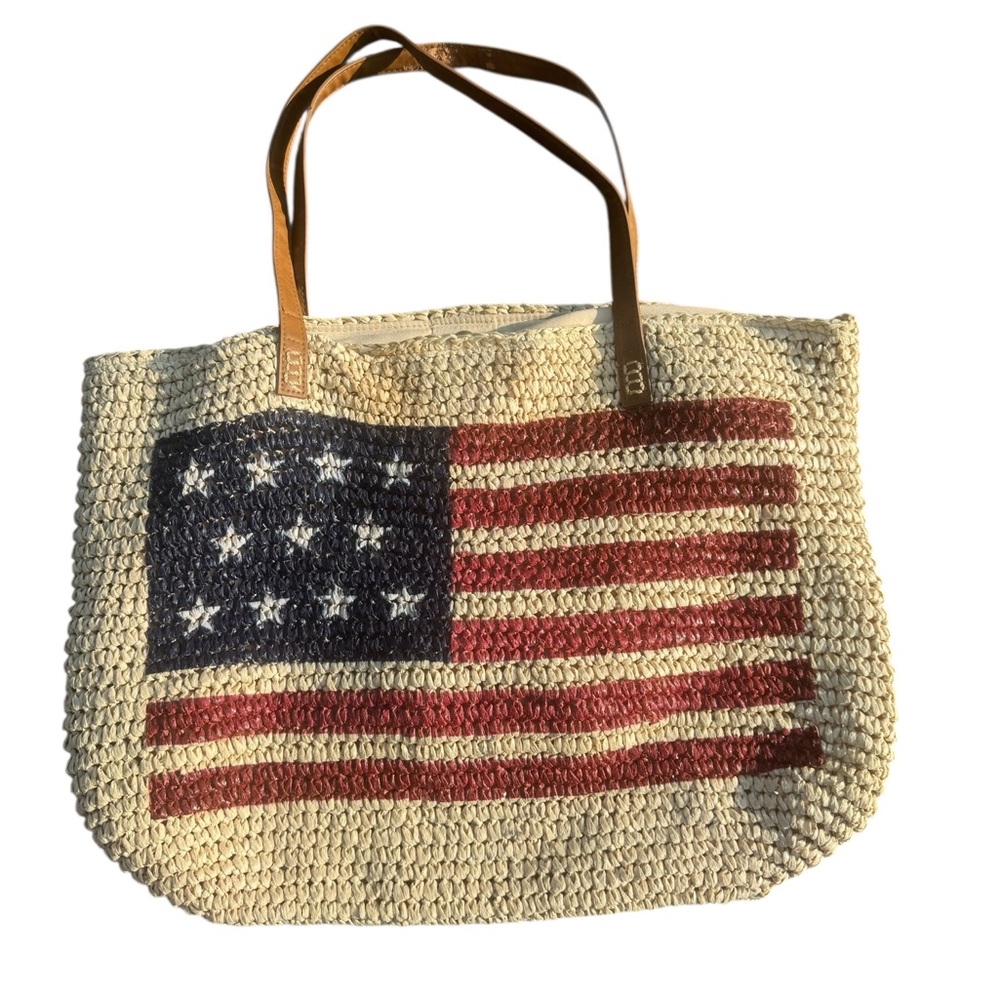 Straw Studios Red and Blue Americana Tote